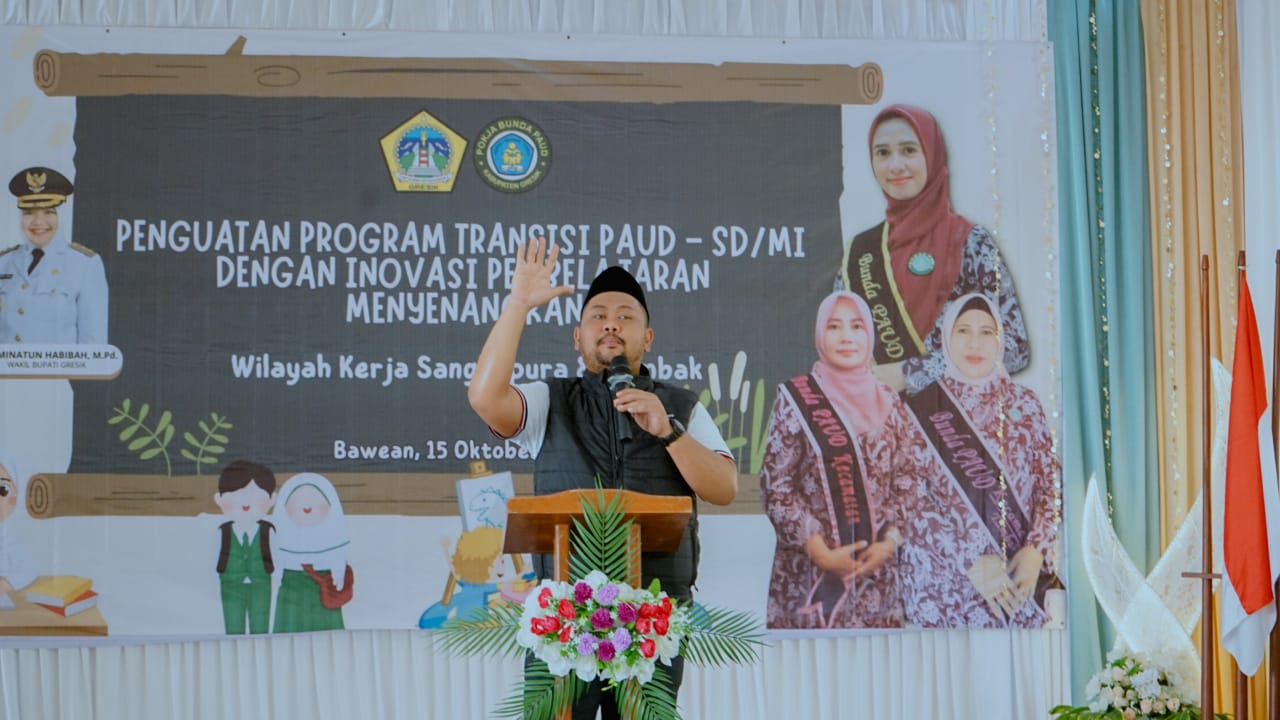 Di Bawean Bupati Gresik Ajak Sukseskan Program Transisi PAUD - SD/MI Dengan Inovasi Pembelajaran Menyenangkan